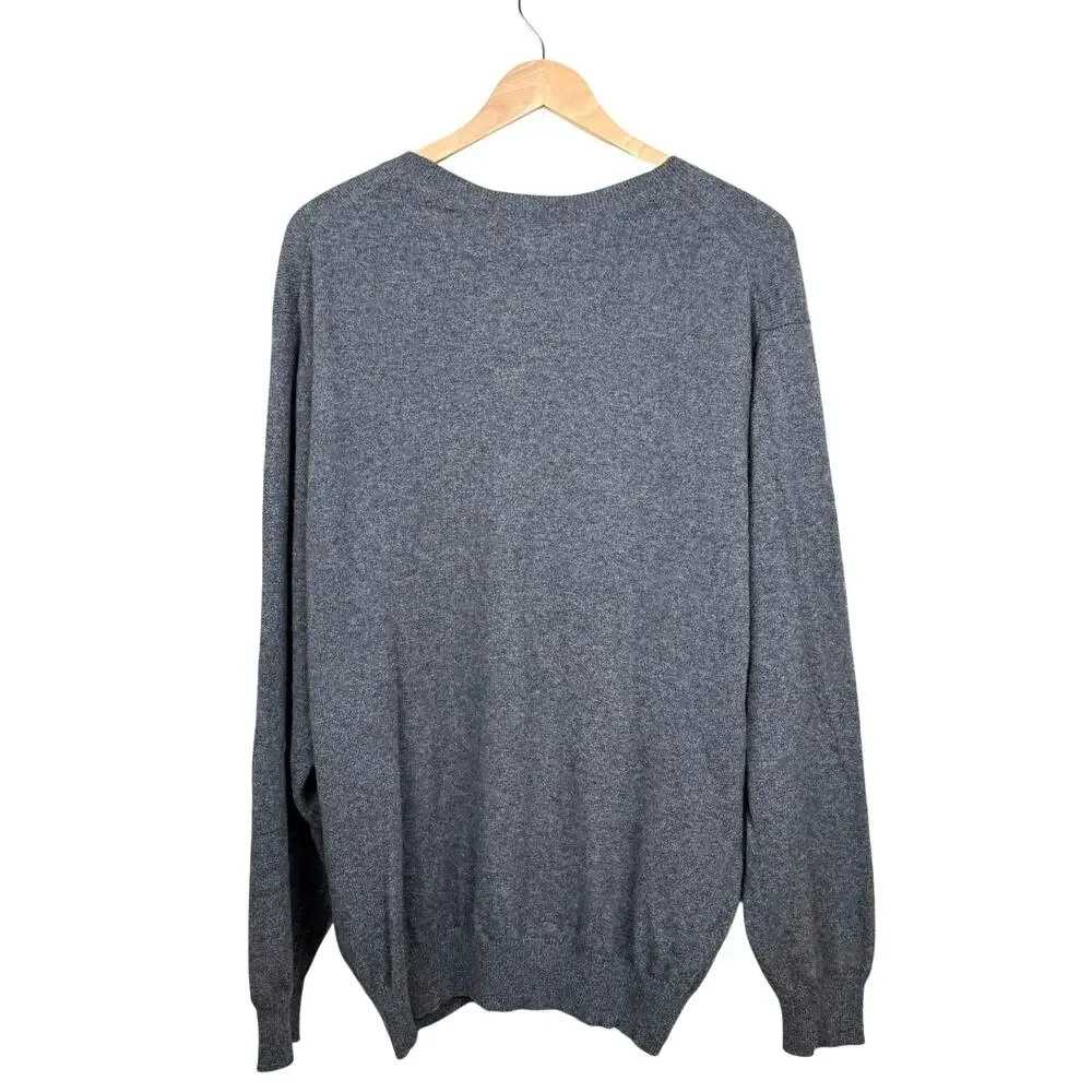 L.L.Bean Cashmere Crewneck Sweater Mens XXL Gray Classic Modern Vintage